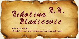Nikolina Mladićević vizit kartica